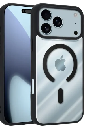 Dernière Chance ShieldCase Coque MagSafe pour iPhone 17 Pro Max avec bord coloré (noir)