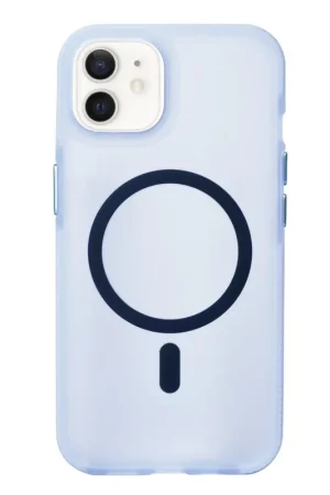Haute Qualité Coverzs Coque MagSafe en silicone lisse iPhone 12 Pro (bleu clair)