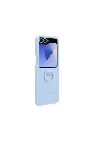 Acheter Direct Coque Samsung Galaxy Z Flip 6 Silicone avec Anneau Bleue