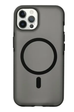 Coverzs Coque MagSafe en silicone lisse iPhone 12 Pro Max (noir) Offre Spéciale