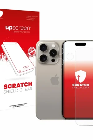 Expédié Aujourd’hui upscreen Scratch Shield Clear Premium Protection d'écran pour Apple iPhone 15 Pro (Avant+Caméra)