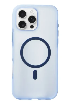 Retour Gratuit Coverzs Coque MagSafe en silicone lisse iPhone 15 Pro Max (bleu clair)