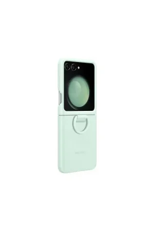 Coque Samsung G Z Flip 5 Silicone avec anneau Vert d'eau Samsung Commander Vite