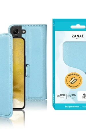 Commander Vite Étui Portefeuille Bleu pour Samsung Galaxy S22 Plus