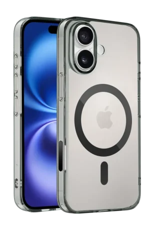 Coverzs Coque MagSafe mate iPhone 16 (transparent/noir) Satisfait Ou Remboursé