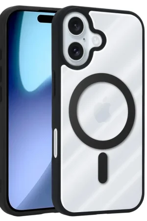 ShieldCase Coque MagSafe pour iPhone 17 avec bord coloré (noir) Dernière Chance
