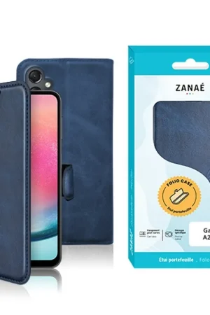 Authentique Étui Portefeuille Marine pour Galaxy A24 4G