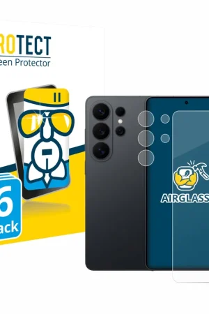 6 Pièces BROTECT AirGlass Protection d'écran en verre pour Samsung Galaxy S26 Ultra (Avant+Caméra) Soldes