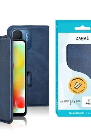 Prix Cassé Etui Portefeuille Marine pour Redmi 12C