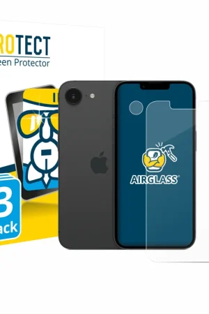 Solde 3 Pièces BROTECT AirGlass Protection d'écran en verre pour Apple iPhone 17e (Avant+Caméra)