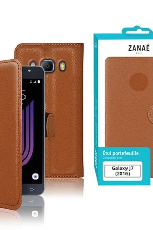 Acheter Direct Étui portefeuille marron pour Galaxy J7 (2016)