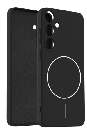 Coverzs Coque MagSafe en silicone 'slim' Samsung Galaxy S25 (noir) Acheter Direct