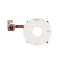 Produit De Marque MOLETTE NAPPE BOUTON HOME iPod Classic blanc
