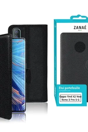 Acheter Direct Etui Portefeuille Noir pour Oppo Reno3 Pro 5G / Find X2 Neo