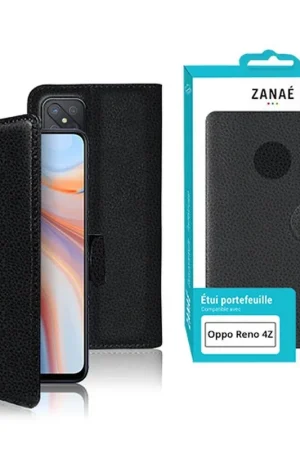 Acheter Direct Étui Portefeuille Noir pour Oppo Reno4 Z