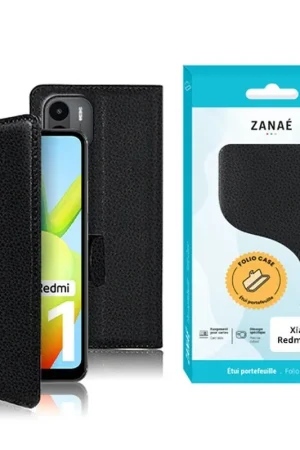 Acheter En Ligne Etui Portefeuille Noir pour Redmi A1 / A2