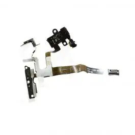 Nappe chassis + volume + prise jack + micro supports noir iPhone 4S Solde