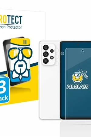Seulement Aujourd’hui 3 Pièces BROTECT AirGlass Protection d'écran en verre pour Samsung Galaxy A53 5G (Avant+Caméra)
