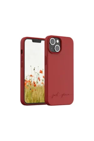 Coque iPhone 14 Natura Eco-conçue Rouge - Just Green Bon Marché