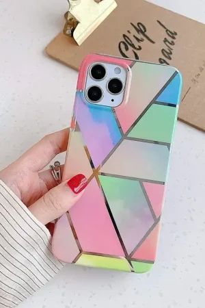 Remise ShieldCase Coque marbre iPhone 12 Pro (arc-en-ciel)