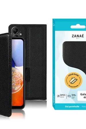 Vente Directe Etui Portefeuille pour Galaxy A14 Noir