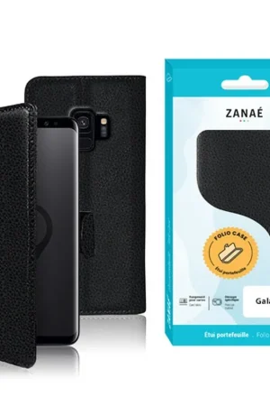 Prix Choc Etui Portefeuille pour Samsung Galaxy S9 Noir