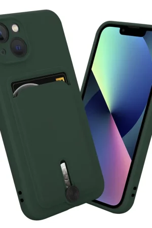 Retour Gratuit Coverzs Coque porte-cartes avec curseus iPhone 12 Pro (vert)