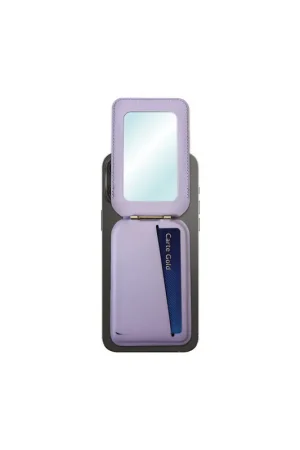 Certifié Porte-cartes MagSafe avec Miroir Lilas