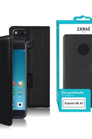 Achetez Aujourd’hui Etui Portefeuille pour Xiaomi Mi A1 Noir
