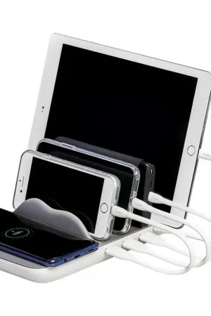 Livraison Gratuite Station de charge 4 ports et chargeur induction Puro