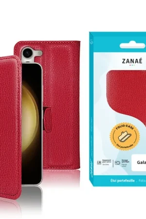 Super Prix Etui Portefeuille Rouge pour Galaxy S23