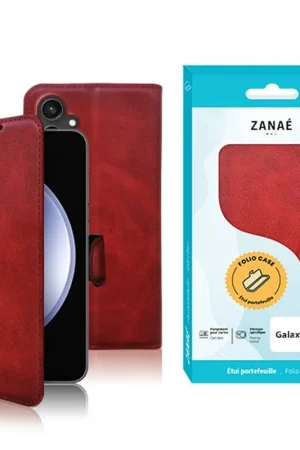 Prix Choc Étui Portefeuille Rouge pour Galaxy S23 FE