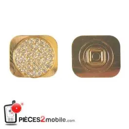 Prix Cassé iPhone 5 Bouton Home orné de diamant Or