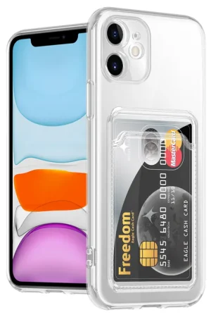 Jusqu’à Épuisement Des Stocks Ceezs Coque porte-cartes iPhone 11 (transparente)