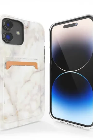 Prix Cassé ShieldCase Coque porte-cartes iPhone 12 (Elegant Marble)