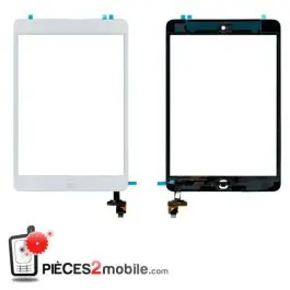 Prix Promo Vitre tactile iPad Mini 1 / Mini 2 Blanc