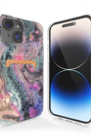 ShieldCase Coque porte-cartes iPhone 13 (Pastel Party) Vente Flash