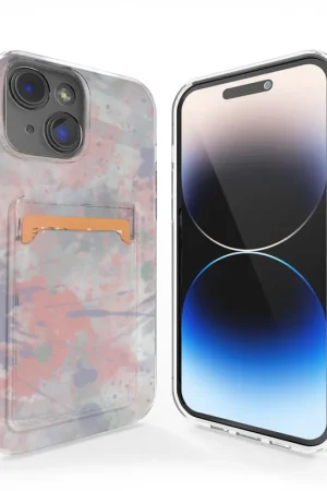 Promotion Saisonnière ShieldCase Coque porte-cartes iPhone 13 (Pink Brush)
