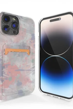 Petit Prix ShieldCase Coque porte-cartes iPhone 13 Pro Max (Pink Brush)