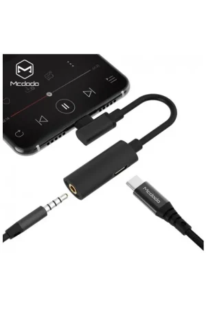 Dernier Modèle Adaptateur audio TYPE C 2 en 1 TYPE C et JACK 3.5 mm MCDODO