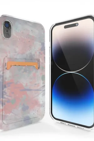 Seulement Aujourd’hui ShieldCase Coque porte-cartes iPhone Xr (Pink Brush)