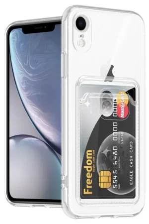 Ceezs Coque porte-cartes iPhone XR (transparente) Livraison Express