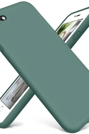 Meilleur Prix ShieldCase Coque silicone avec protection caméra iPhone SE 2020 (vert foncé)