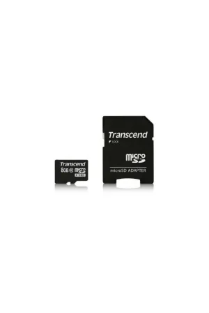 Vente Directe Carte Mémoire 8GO Transcend - MICROSDHC  CLASSE 10 avec ADAPTATEUR SD