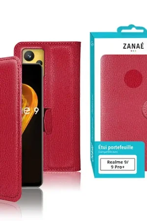Affaire À Saisir Étui Portefeuille Rouge pour Realme 9 et 9 Pro+