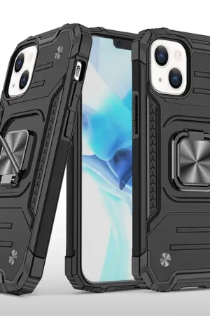 ShieldCase Coque rigide avec anneau iPhone 13 (noir) Haute Qualité