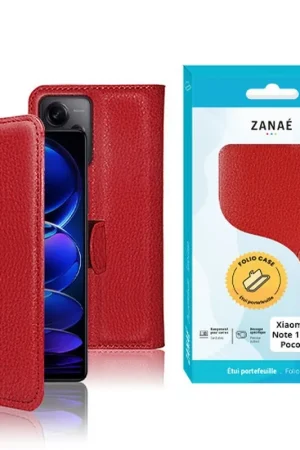 Vente Flash Étui Portefeuille Rouge pour Redmi Note 12 Pro 5G