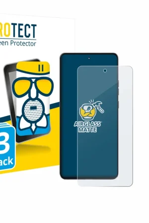 3 Pièces BROTECT AirGlass Matte Protection d'écran en verre mat pour Motorola Moto G86 Certifié