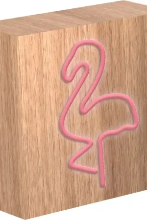 Lampe-enceinte taille S Néon Flamingo Colorblock sans fil Affaire À Saisir