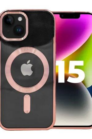Super Prix Coverzs Coque rigide iPhone 13 avec protection appareil photo (or rose)